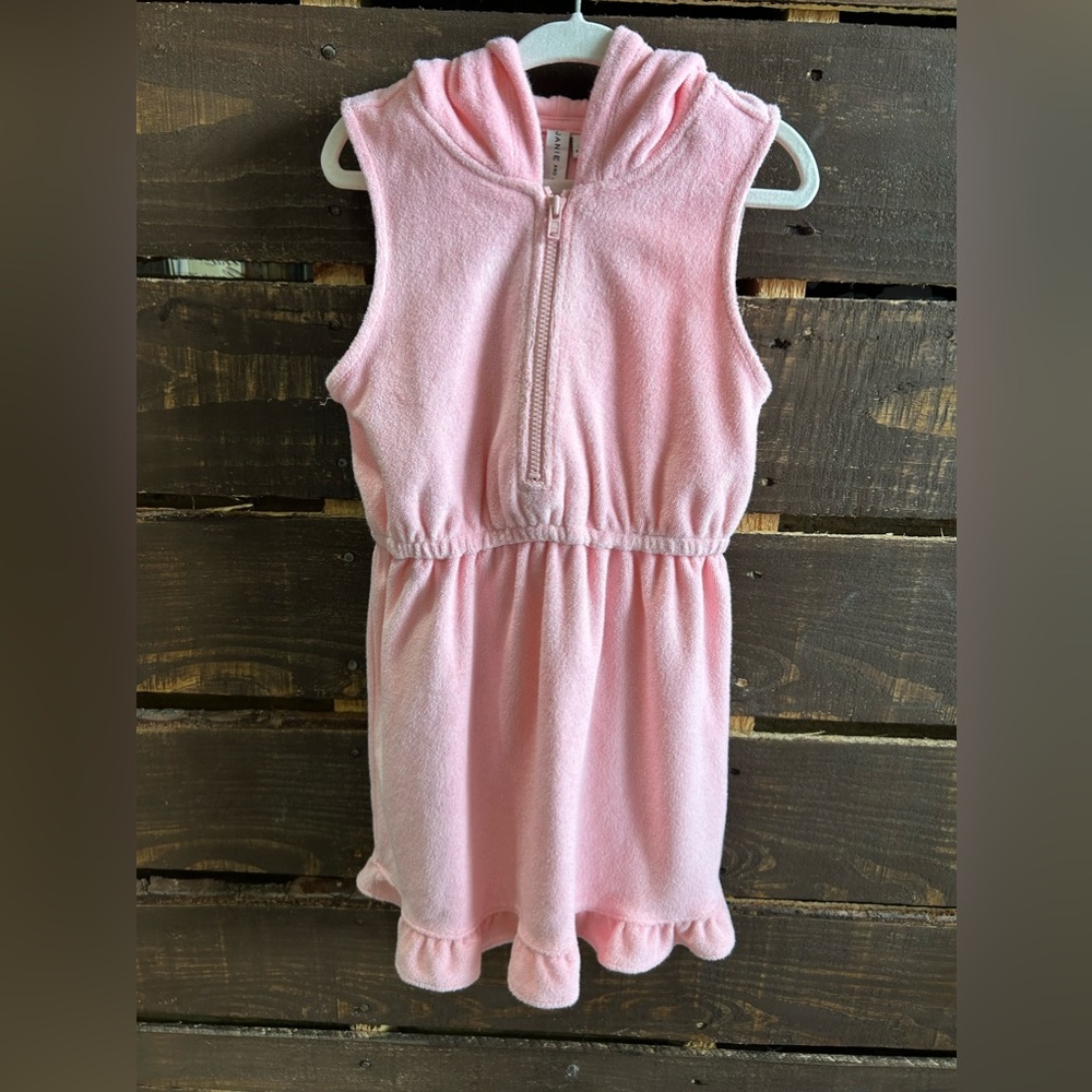 Janie and Jack hooded terry cover-up girls size 4.